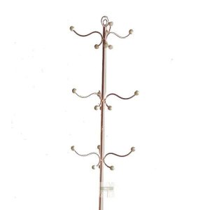 Cabideiro Cabide de Pé Chão Ferro Ouro Rose Gold Ganchos Suporte Parede Pendurador Bolsas Roupas