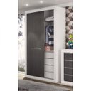 Ver imagem 4 de Guarda-Roupa Solteiro 2 Portas de Correr 4 Gavetas News 