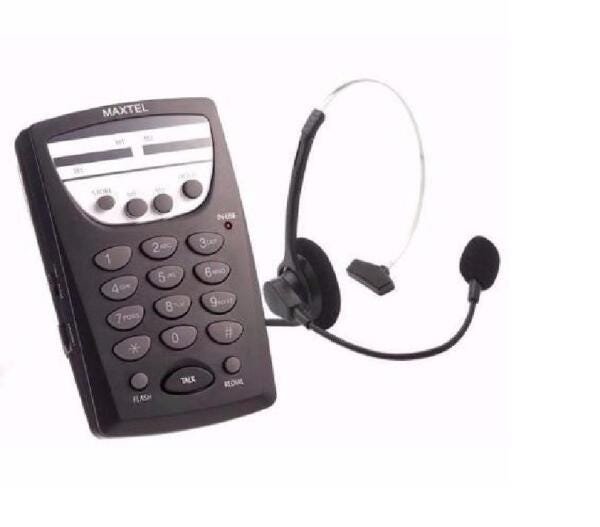 Telefone com Fio Headset Maxtel Rj11 Telemarketing Mt-108 - 1