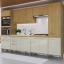 Ver imagem 1 de Cozinha Compacta 6 Peças Concept Prime Marrom/Ipê/Cristalo