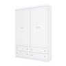 Guarda Roupa Infantil Americano 4 Portas Branco Hp – Henn - 1