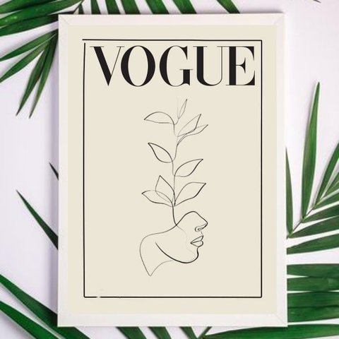 Quadro Minimalista Fashion Marca famosa 45x34cm:madeira Branca
