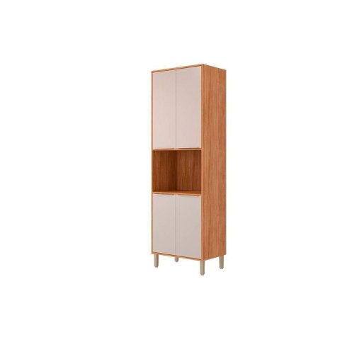 Paneleiro de Cozinha Esplêndida Torre Quente C- 4 Portas e 1 Nicho P- Forno 70cm Cinamomo-Off White