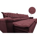 Ver imagem 4 de Sofá Retrátil e Reclinável 3.82m Molas Ensacadas Cama inBox Botonê Espuma Viscoelástico Vinho