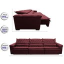 Ver imagem 2 de Sofá Retrátil e Reclinável 3.82m Molas Ensacadas Cama inBox Botonê Espuma Viscoelástico Vinho