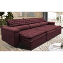Ver imagem 1 de Sofá Retrátil e Reclinável 3.82m Molas Ensacadas Cama inBox Botonê Espuma Viscoelástico Vinho