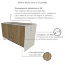 Ver imagem 6 de Armário Suspenso para Lavandeira com Suporte para Cabides
