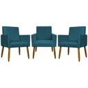 Ver imagem 1 de Kit 3 Poltronas Decorativa Para Sala Recepção Escritório Mari Suede Cores