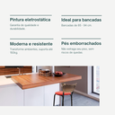 Ver imagem 5 de Kit 2 Bancos para Bancada Cozinha Gourmet Junco Cappuccino Balcão Ilha Banqueta 60cm Itagold