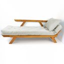 Ver imagem 7 de Sofá Japão Futon Sarja Impermeável Branco Off Madeira Cor Mel