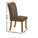 Ver imagem 3 de Conjunto de Mesa de Jantar Kate 180 Tp MDF Canto Copo 6 Cadeiras Irlanda
