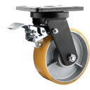 Ver imagem 1 de Rodizio Giratório com Freio 6'' Pu+ferro Industrial Vonder