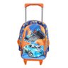 Kit Mochila com Rodinhas Hot Wheels e Estojo Escolar Infantil Triplo Ei491505hw Azul - Maxlog - 4