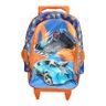 Kit Mochila com Rodinhas Hot Wheels e Estojo Escolar Infantil Triplo Ei491505hw Azul - Maxlog - 5
