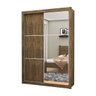 Guarda-Roupa Solteiro com Espelho 2 Portas de Correr Roma - 4