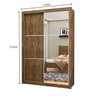 Guarda-Roupa Solteiro com Espelho 2 Portas de Correr Roma - 5