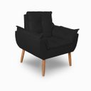Ver imagem 2 de 01 Poltrona Opala Decorativa + 01 Puff Quadrado Decorativo Suede