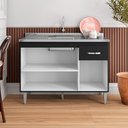 Ver imagem 3 de Balcão de Cozinha Elsa para Pia de 120cm Preto - Montanaris Decor Md Montanaris Decor