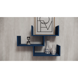 Prateleiras para Livros azul Mix 3 Peças 40x15x15 - 1