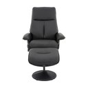 Ver imagem 7 de Kit 2 Poltronas de Massagem Reclinável e Giratória Arizona com Apoio de Pés Pu Preto G56 - Gran Belo
