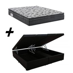 Cama Box Baú Queen + Colchão Ortobom Iso 1.0.0 Ortopillow D33 68x158x198 - 1