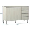 Ver imagem 2 de Balcão De Pia Sem Tamp 120cm E Lis Legno Crema
