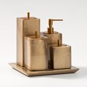 Ver imagem 3 de Conjunto Banheiro 4 Pçs Resina Champagne - Gold Matte