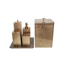 Ver imagem 5 de Conjunto Banheiro 4 Pçs Resina Champagne - Gold Matte