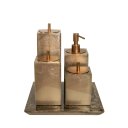 Ver imagem 4 de Conjunto Banheiro 4 Pçs Resina Champagne - Gold Matte