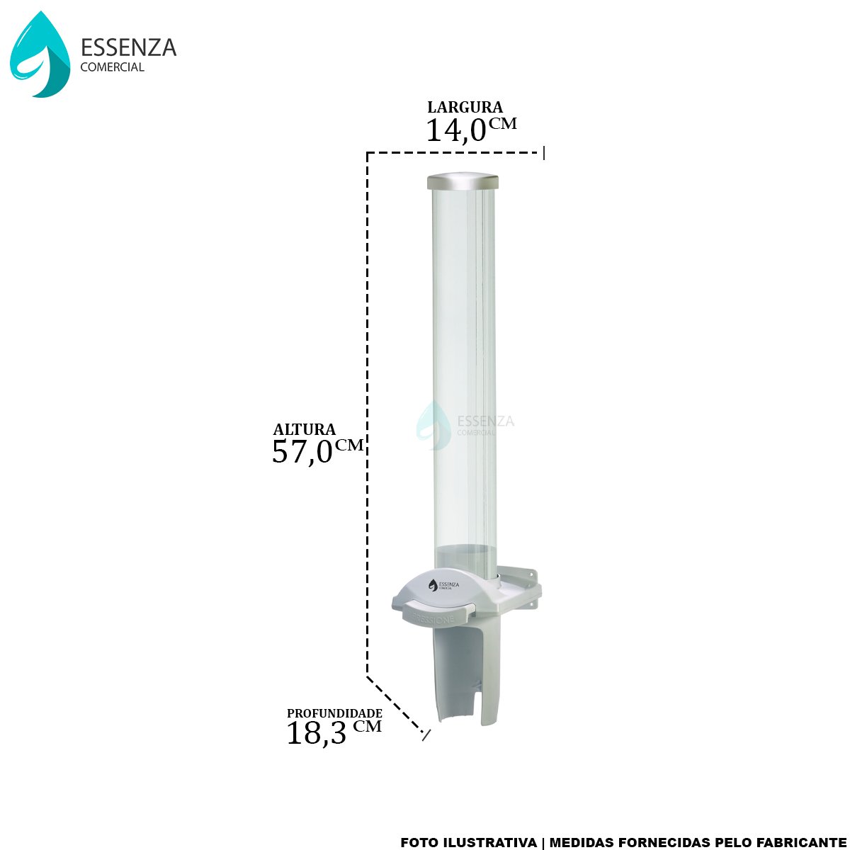 Suporte Copo Água Plastico Descartavel Dispenser Automático - 3