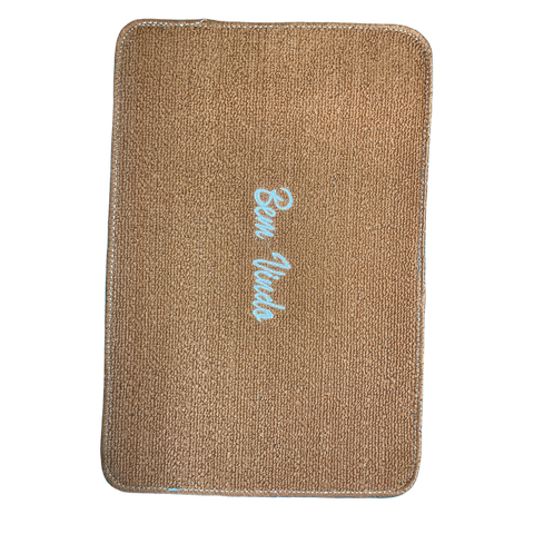 Capacho Bordado 40x60 100% Propileno - Bem Vindo - Caramelo