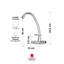 Ver imagem 5 de Torneira de Cozinha Parede Abs Cromada Bica Móvel Concept Metais 02060