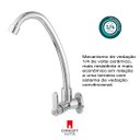 Ver imagem 4 de Torneira de Cozinha Parede Abs Cromada Bica Móvel Concept Metais 02060