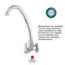 Ver imagem 4 de Torneira de Cozinha Parede Abs Cromada Bica Móvel Concept Metais 02060