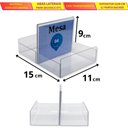 Ver imagem 2 de Kit 10 Porta Sachês com Expositor Acrílico Mesa Restaurante