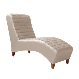 Divã Longue Chaise Pés Madeira Freud Zari