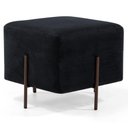 Ver imagem 1 de Puff Decorativo 45cm Base Aço Status B-300 Veludo Preto