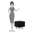 Ver imagem 2 de Puff Decorativo 45cm Base Aço Status B-300 Veludo Preto