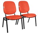 Ver imagem 6 de Cadeira Empilhável para Igrejas Evangélicas Linha Holy Vermelho