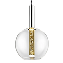 Ver imagem 1 de Pendente Egeo Cromado e Transparente (d)18cm (a)29cm 1x5w 3000k - Ho122