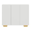 Ver imagem 6 de Gabinete Banheiro 3 Portas 90cm Multimóveis V5031 Branco/Natural