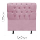 Ver imagem 3 de Cabeceira Estofada Cama Box Casal 140cm París Corino Rosa Bebe- Mabe Magazine