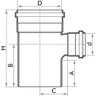 Kit 5 Tee Esgoto Redução Fortlev Serie Normal 100mm X 75mm - 2