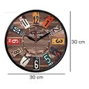 Ver imagem 6 de Relógio de Parede Retrô Vintage Abs Acrílico Nostálgico 30cm