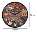 Ver imagem 6 de Relógio de Parede Retrô Vintage Abs Acrílico Nostálgico 30cm