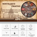 Ver imagem 4 de Relógio de Parede Retrô Vintage Abs Acrílico Nostálgico 30cm