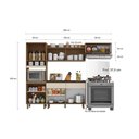 Ver imagem 4 de Cozinha Compacta 7 Portas 2 Gavetas Com Balcão Tampo Porto - Poliman Móveis: Carvalho/Off White