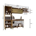 Ver imagem 3 de Cozinha Compacta 7 Portas 2 Gavetas Com Balcão Tampo Porto - Poliman Móveis: Carvalho/Off White