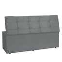 Ver imagem 5 de Kit Cabeceira e Calçadeira Baú King 1,95m Roma Suede - Pallazio Cinza