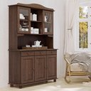 Ver imagem 1 de Cristaleira Madeira Maciça 5 Portas Garnet Café - G74 - Gran Belo